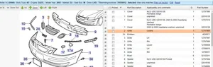 Saab 9-3 Ver2 Apakšējais režģis (trīsdaļīgs) 12787224