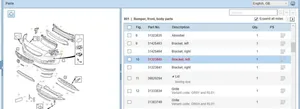 Volvo S60 Soporte del parachoques delantero 31323840