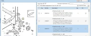 Volvo V70 Etuakselin pyöräntuenta 30760715