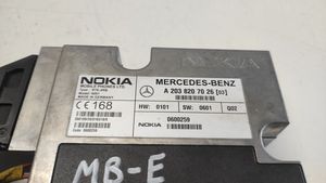 Mercedes-Benz E W210 Puhelimen käyttöyksikkö/-moduuli A2038207026