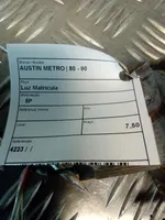 Austin Metro Luce targa 