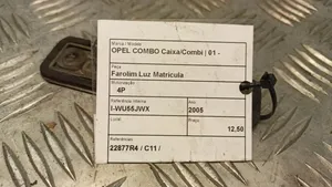 Opel Combo C Lámpara/piloto de matrícula 