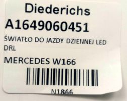 Mercedes-Benz GLE AMG (W166 - C292) Lampa LED do jazdy dziennej A1649060451