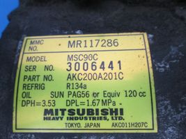 Mitsubishi Lancer Ilmastointilaitteen kompressorin pumppu (A/C) 