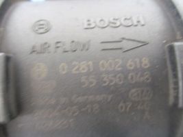 Opel Astra H Przepływomierz masowy powietrza MAF 55350048