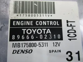 Toyota Corolla E120 E130 Unité de commande, module ECU de moteur 89666-02310