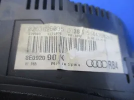 Audi A4 S4 B6 8E 8H Compteur de vitesse tableau de bord 8E0920900K