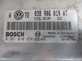 Volkswagen Golf IV Komputer / Sterownik ECU silnika 038906019AT