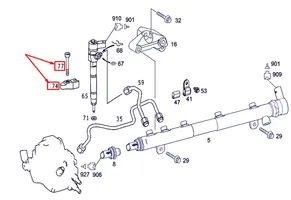 Mercedes-Benz E W211 Morsetto iniettore carburante A6110160738