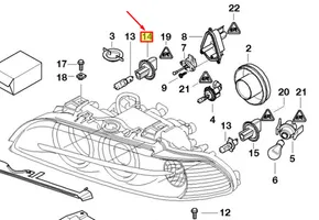 BMW 5 E39 Lampada fanale posteriore 63126904050