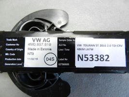 Volkswagen Touran III Réglage de la hauteur de la ceinture de sécurité 4M0857819