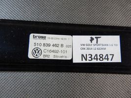 Volkswagen Golf Sportsvan Mechanizm podnoszenia szyby tylnej bez silnika 510839462B