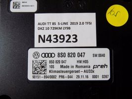 Audi TT TTS RS Mk3 8S Ilmastoinnin ohjainlaite 8S0820047