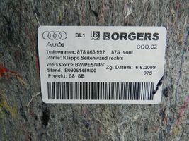 Audi A5 Sportback 8TA Binario del parabrezza della portiera posteriore 8T8863880M