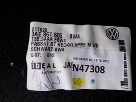 Volkswagen PASSAT B7 Rivestimento portellone posteriore/bagagliaio 3ae867605