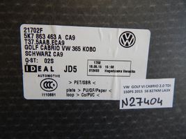 Volkswagen Golf VI Tavaratilan pohjan tekstiilimatto 5K7807393D