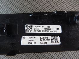 Volkswagen PASSAT B8 Moldura del tarjetero del panel de la puerta trasera 3G0867450