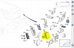 Mercedes-Benz C W206 Module de contrôle crochet de remorque A2239006827