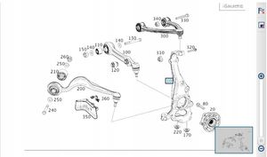 Mercedes-Benz E AMG W213 Etupyörän navan laakerikokoonpano A2133326000