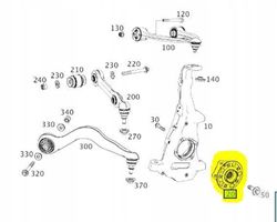 Mercedes-Benz S W222 Łożysko kulkowe koła osi przedniej 