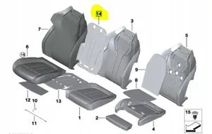 BMW 5 G30 G31 Élément chauffant de siège 7387756