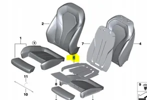 BMW 5 G30 G31 Elemento riscaldante del sedile 7450449