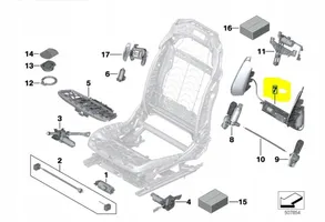 BMW 5 G30 G31 Interruttore di controllo del sedile 7491673