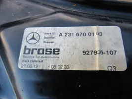 Mercedes-Benz SL R231 Mécanisme lève-vitre de porte arrière avec moteur 2316700103