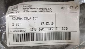 Seat Toledo II (1M) R 15 riteņa dekoratīvais disks (-i) 1M0601147E