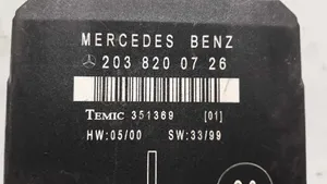 Mercedes-Benz C W203 Unité de commande / module de verrouillage centralisé porte 2038200726