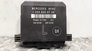 Mercedes-Benz C W203 Unité de commande / module de verrouillage centralisé porte 2038200726