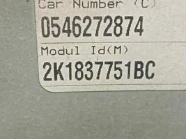Volkswagen Caddy Alzacristalli manuale della portiera anteriore 2K1837751BC