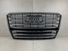 Audi A8 S8 D4 4H Etupuskurin ylempi jäähdytinsäleikkö 4H0853651AA