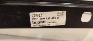 Audi A4 S4 B8 8K Etuikkunan nostomekanismi ilman moottoria 8K0837461D