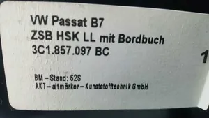 Volkswagen PASSAT B7 Hansikaslokero 3C1857114E