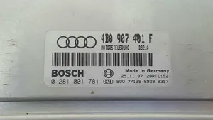 Audi A6 S6 C5 4B Unité de commande, module ECU de moteur 0281001781