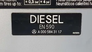 Mercedes-Benz E W211 Degalų bako užsukamas dangtelis A0005843117