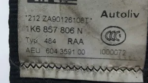 Volkswagen Golf VI Pas bezpieczeństwa fotela tylnego 606471400
