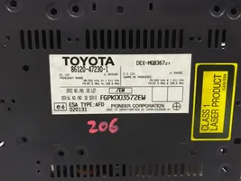 Toyota Prius (XW20) Radio/CD/DVD/GPS-pääyksikkö 86120472301