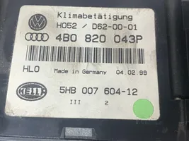 Audi A6 S6 C5 4B Oro kondicionieriaus/ klimato/ pečiuko valdymo blokas (salone) 4B0820043P