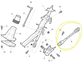 Renault Laguna III Kolumna kierownicza 5001871489