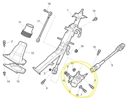 Renault Laguna III Kolumna kierownicza 5001871507