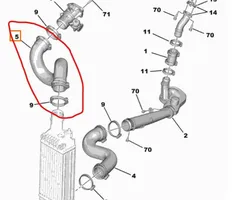 Citroen C5 Turbo turbocharger oiling pipe/hose 0382LA