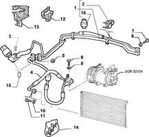 Alfa Romeo GT Other air conditioning (A/C) parts 50505100