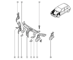 Renault Clio II Radiatorių panelė (televizorius) 4906842375M