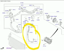 Hyundai Kona I Muu ilmastointilaitteen osa (A/C) 97762J9000