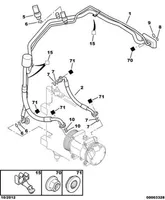 Peugeot 307 Oro kondicionieriaus kita detalė 9681723880