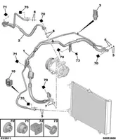 Peugeot 207 CC Inne elementy układu klimatyzacji A/C 9670982980