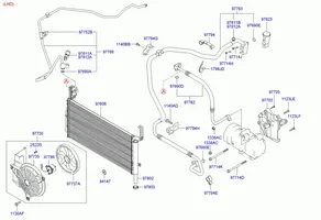 Hyundai Santa Fe Oro kondicionieriaus kita detalė 9776326400