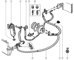 Renault Megane I Autres pièces de clim 7700426586